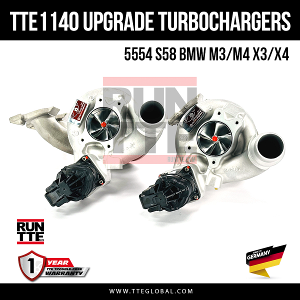TTE1140 5554 S58 BMW M3/M4 X3/X4 UPGRADE TURBOCHARGERS & INLETS
